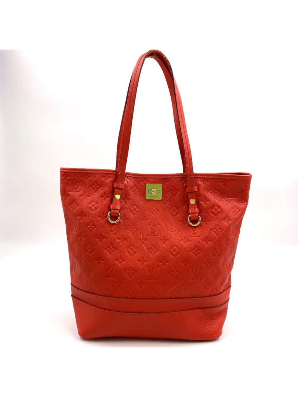 Louis Vuitton Citadines PM Monogram Empreinte Orian Leather Red Shoulder Bag